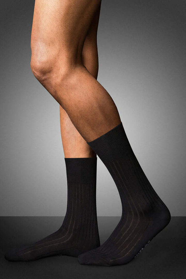 Falke No. 13 Finest Piuma Cotton Gentlemen Socks Color: Black, Dark Navy Size: 39-40, 41-42, 43-44, 45-46 at Petticoat Lane  Greenwich, CT