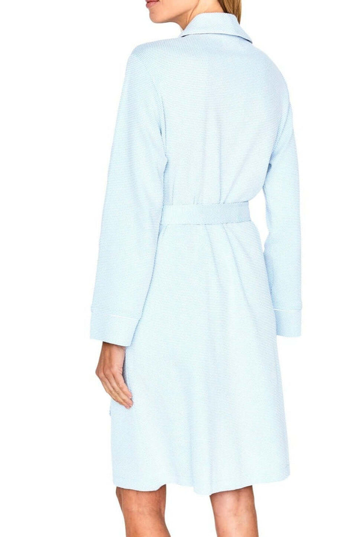 Marelle Grace Long Sleeve Short Robe Color: Light Blue, Taupe, Pink Size: M, Small, Medium at Petticoat Lane  Greenwich, CT