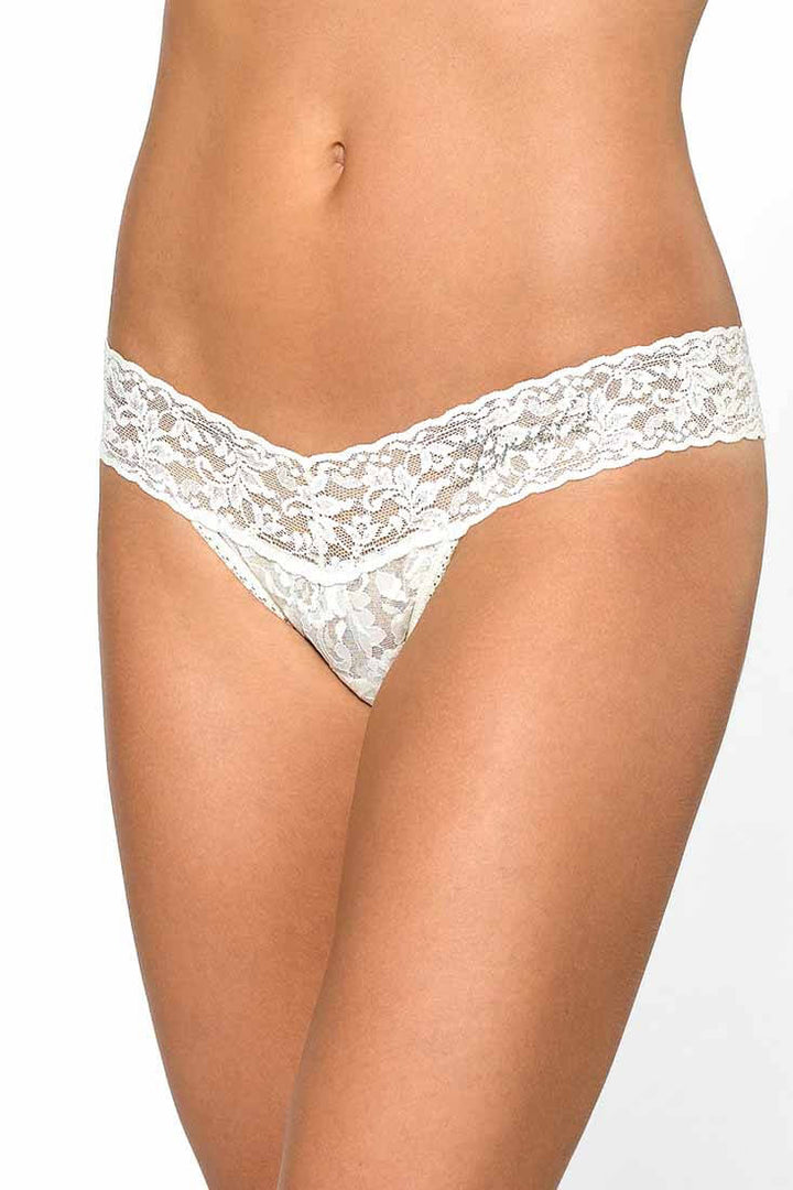 Hanky Panky "Bride" Low Rise Thong Color: Ivory  at Petticoat Lane  Greenwich, CT