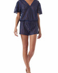 Melissa Odabash Lola Romper Size: XS Color: Navy at Petticoat Lane  Greenwich, CT