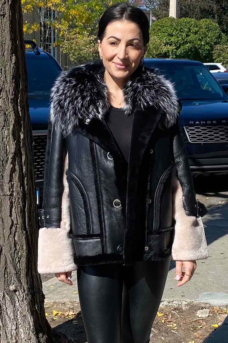 Linda Richards Lamb Leather Jacket Color: Black Size: S at Petticoat Lane  Greenwich, CT