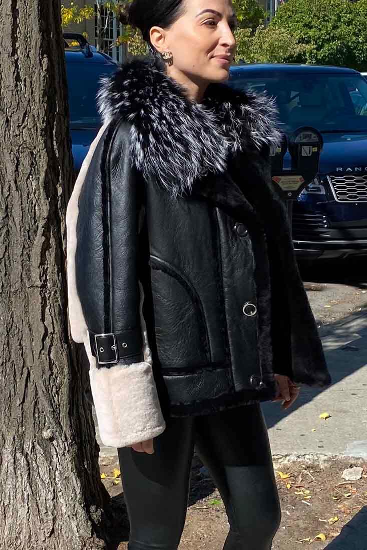 Linda Richards Lamb Leather Jacket Color: Black Size: S, M, L at Petticoat Lane  Greenwich, CT