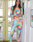 PJ Salvage Stardust LS/LP Lounge Set Color: Multi Size: XS, S, M, L at Petticoat Lane  Greenwich, CT