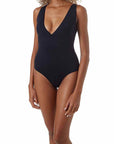 Melissa Odabash Pompeii Swimsuit in Black Size: S Color: Black at Petticoat Lane  Greenwich, CT