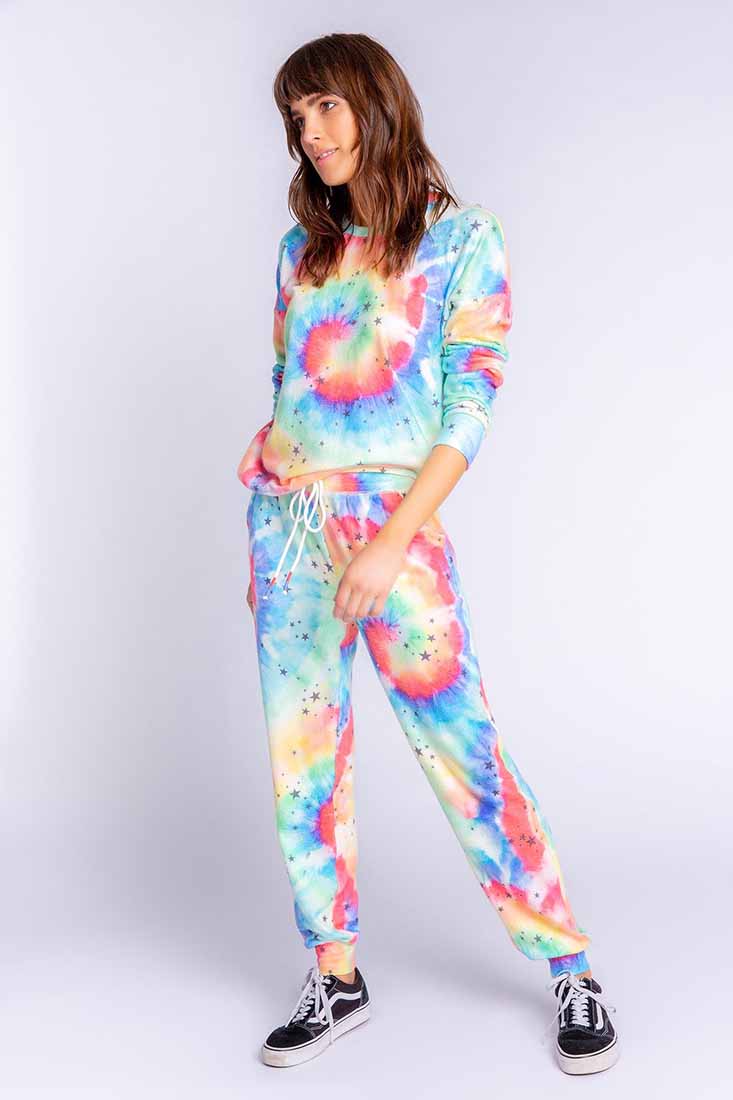 PJ Salvage Stardust LS/LP Lounge Set Color: Multi Size: XS at Petticoat Lane  Greenwich, CT