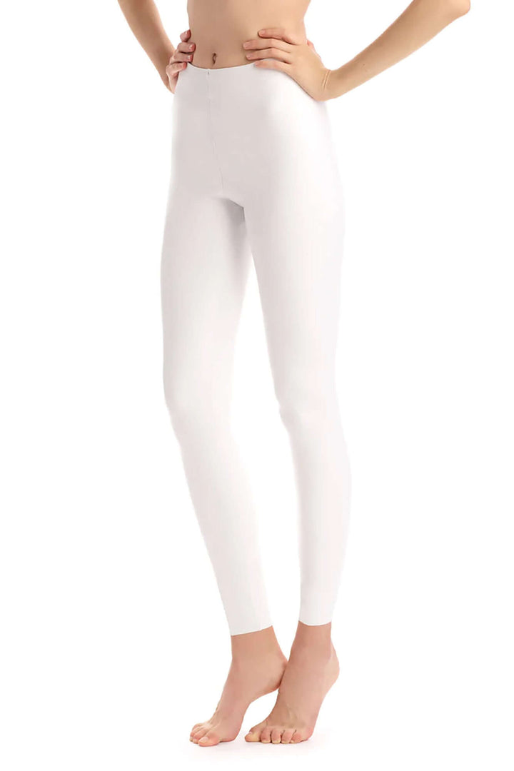 Faux Leather Leggings in White