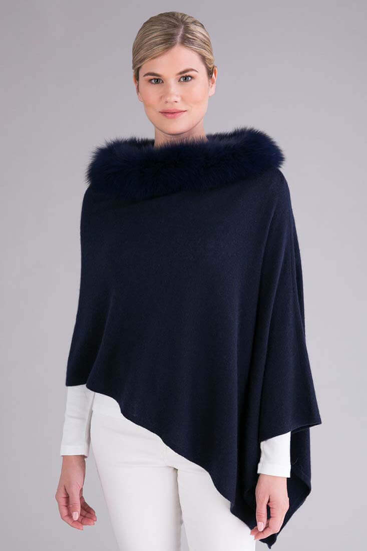 Alashan Cashmere Cashmere Luxe Windchill Fox Color: Indigo  at Petticoat Lane  Greenwich, CT