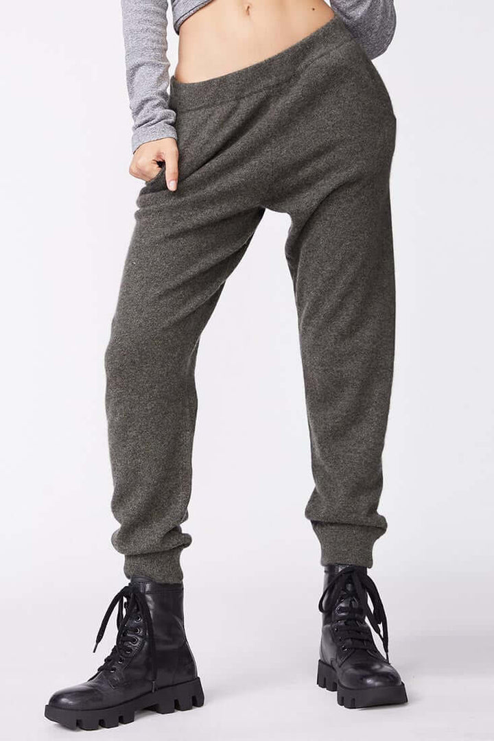 Monrow Cashmere Jogger Color: Moss Size: XS at Petticoat Lane  Greenwich, CT