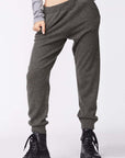 Monrow Cashmere Jogger Color: Moss Size: XS at Petticoat Lane  Greenwich, CT