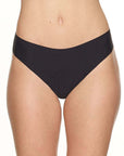 Commando Butter Mid-Rise Thong in Black