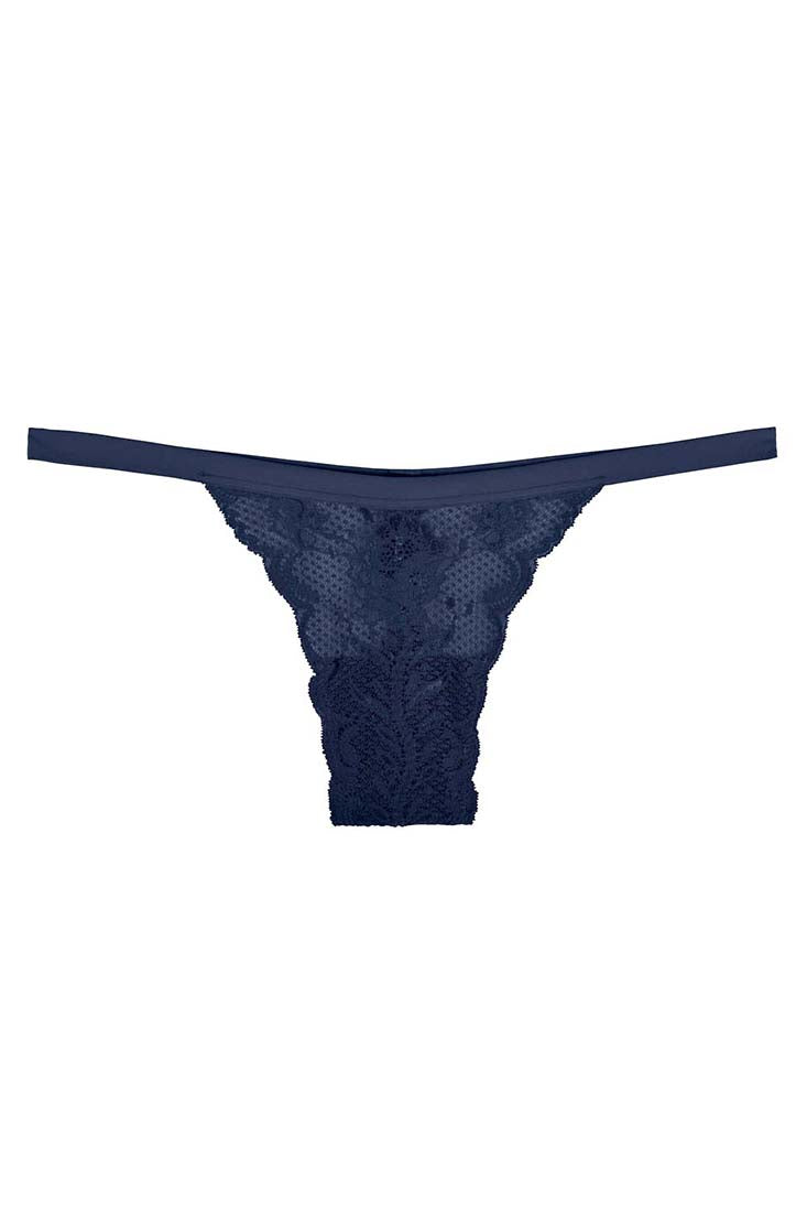 Cosabella Never Say Never Skimpie G-String Color: Navy  at Petticoat Lane  Greenwich, CT