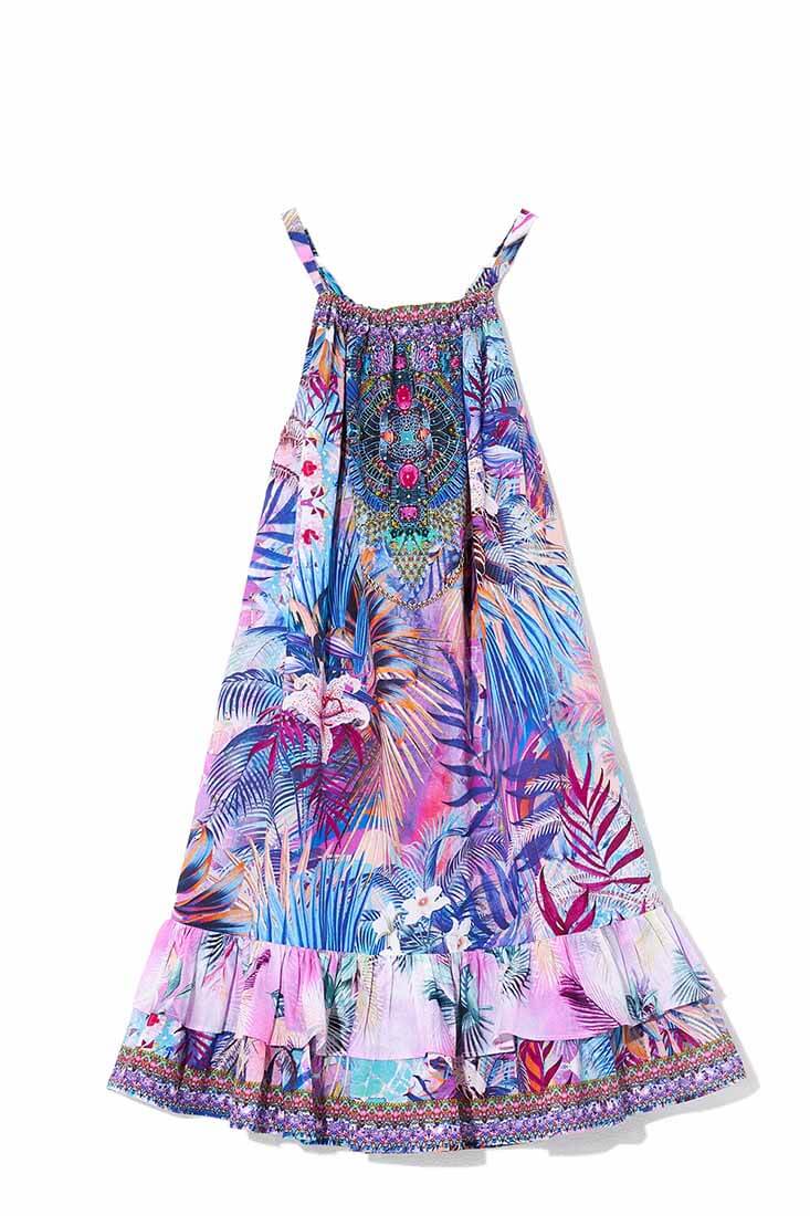 Camilla South Beach Sunrise Kids Frill Hem Tiered Dress Size: 4T Color: South Beach at Petticoat Lane  Greenwich, CT