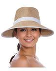 Eric Javits Sun Crest Hat Color: Peanut/White  at Petticoat Lane  Greenwich, CT