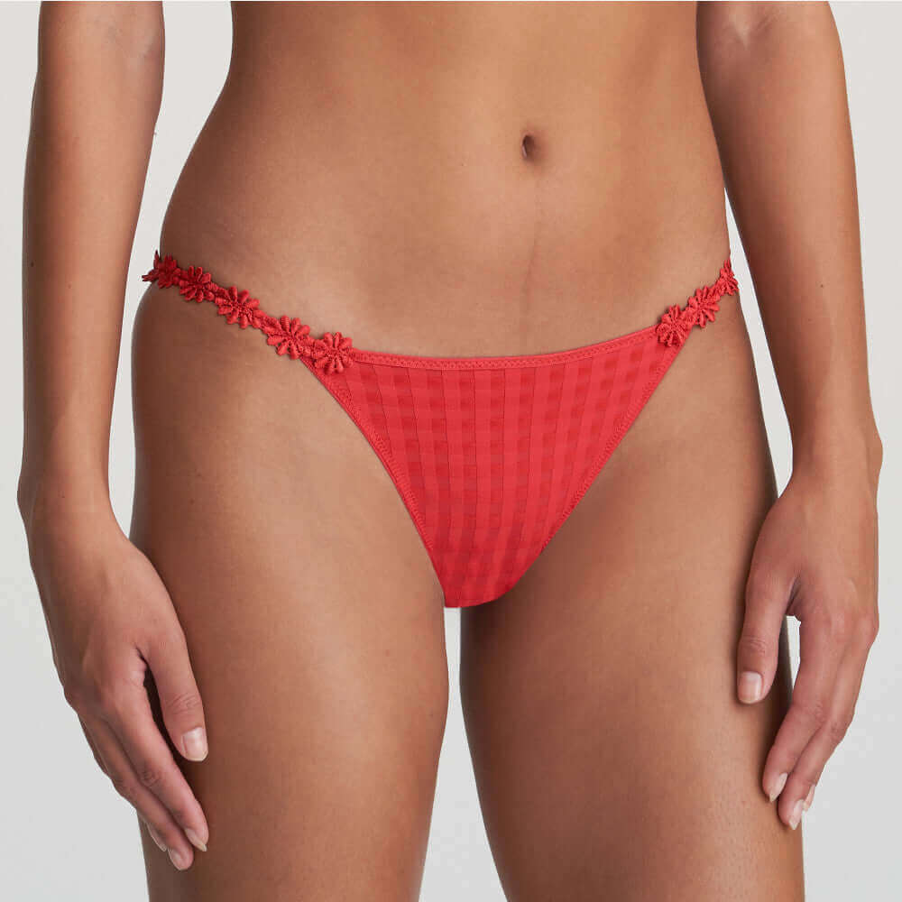 Marie Jo Avero Low Waist String Bikini Color: Scarlet Size: S at Petticoat Lane  Greenwich, CT