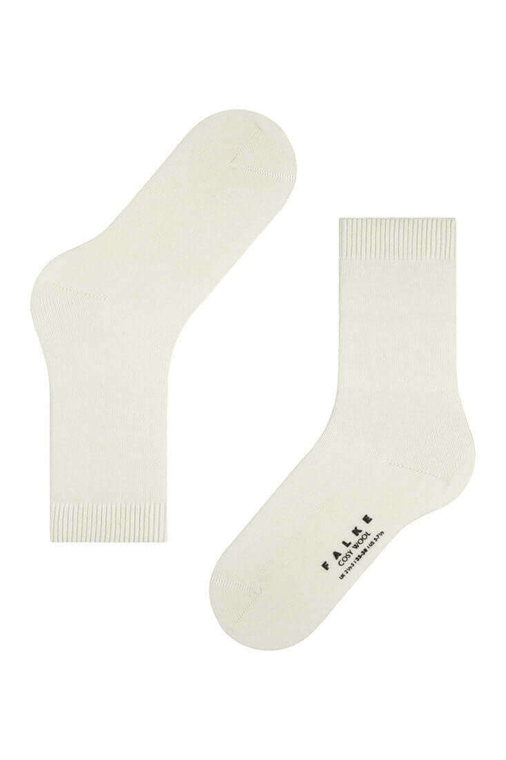 Falke Cosy Wool Women&#39;s Socks Color: Off-White, Black, Grey Mix, Dark Navy Size: 35-38, 39-42 at Petticoat Lane  Greenwich, CT