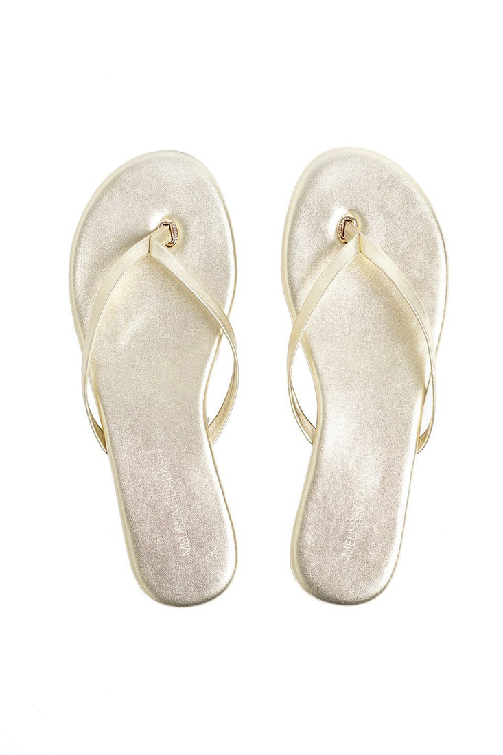 Melissa Odabash Sandals (9 Colors) Color: Gold Size: 6 / 37 at Petticoat Lane  Greenwich, CT