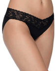 Hanky Panky Organic Cotton V-Kini in Black