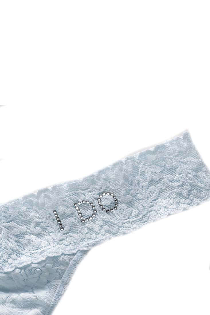 Hanky Panky "I Do" Low Rise Thong Color: Powder Blue  at Petticoat Lane  Greenwich, CT