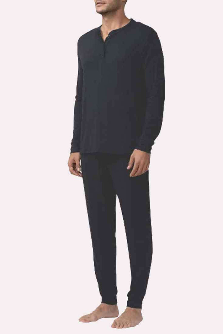 Eberjey Henry Men's Long PJ Set Color: Charcoal Size: S at Petticoat Lane  Greenwich, CT