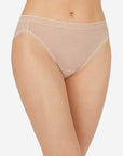 On Gossamer Mesh Hi-Cut Brief Color: Champagne Size: S at Petticoat Lane  Greenwich, CT