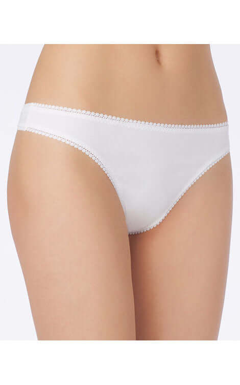 On Gossamer Cabana Cotton Hip-G Thong Color: White Size: S/M at Petticoat Lane  Greenwich, CT
