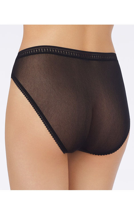 On Gossamer Mesh Hi-Cut Brief Color: Champagne, Black Size: S, M, L, XL at Petticoat Lane  Greenwich, CT