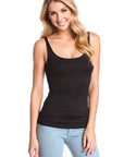 Only Hearts Skinny Neck Tank in Black