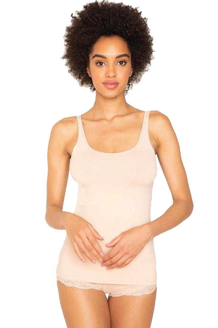 Only Hearts Skinny Neck Tank in Creme