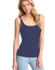 Only Hearts Skinny Neck Tank in Denim