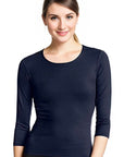 Only Hearts 3/4 Sleeve Crewneck Color: Navy Size: S at Petticoat Lane  Greenwich, CT