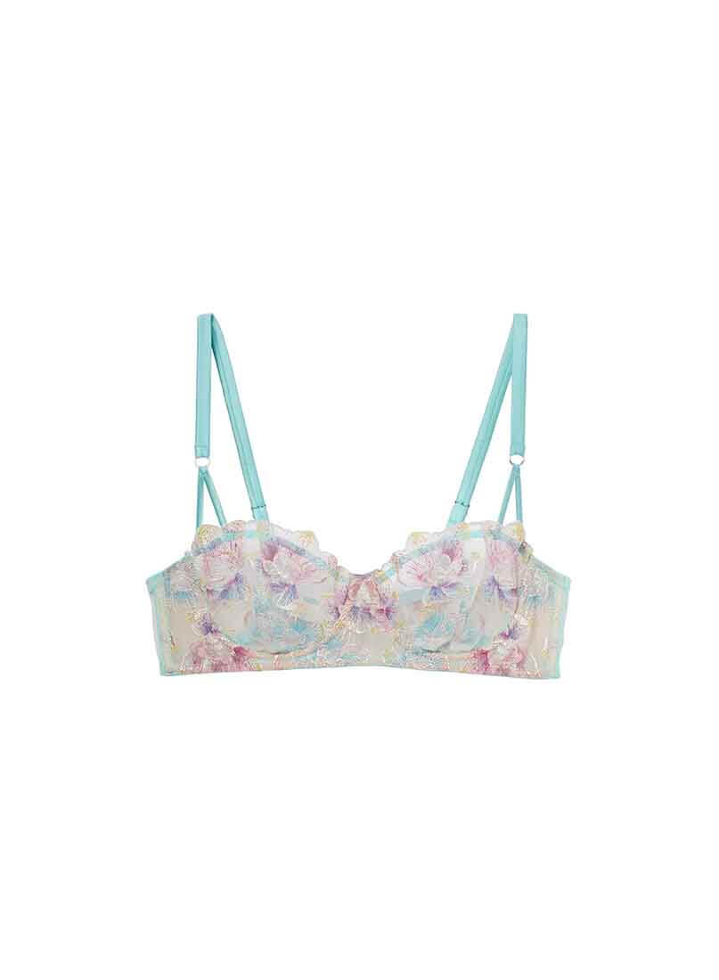 Pixie Embroidery Balconette in Fresh Mint