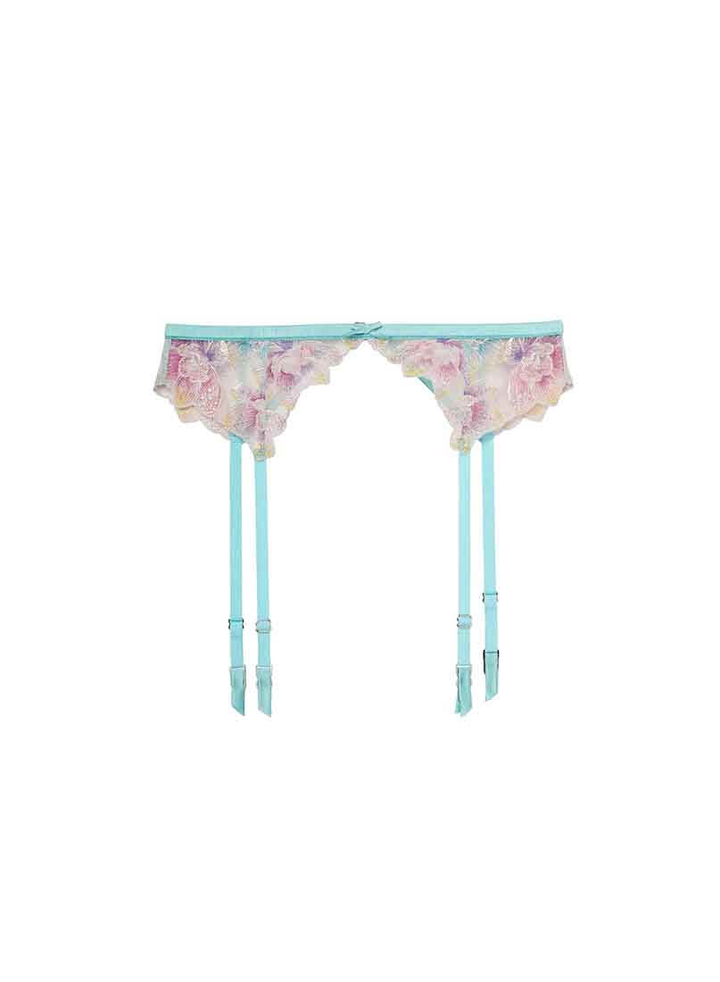 Pixie Embroidery Garter in Fresh Mint
