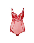 Fleur Du Mal Frankie Laced Bodysuit Color: Red Size: XS at Petticoat Lane  Greenwich, CT