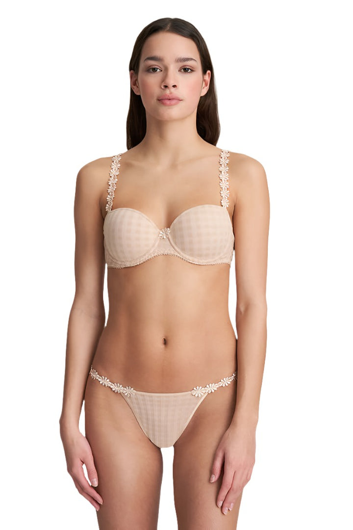 Marie Jo Avero Balcony Bra Color: Caffe Latte, Black, White Size: 30D, 30DD/E, 32B, 32C, 32D, 32DD/E, 32DDD/F, 34A, 34B, 34C, 34D, 34DD/E, 34DDD/F, 36A, 36B, 36C, 36D, 36DD/E, 36DDD/F, 38A, 38B, 38C, 38D, 38F, 30E at Petticoat Lane  Greenwich, CT