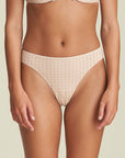 Marie Jo Avero Thong Color: Caffe Latte, Black, White, Pearl Pink, Pineapple, Precious Peach, Scarlet Size: XS, S, M, L at Petticoat Lane  Greenwich, CT