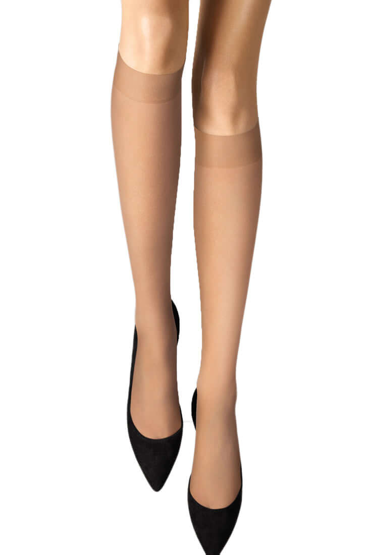 Wolford Individual 10 Knee Highs Color: Gobi Size: S at Petticoat Lane  Greenwich, CT