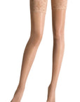 Wolford Satin Touch 20 Stay Ups Color: Gobi Size: S at Petticoat Lane  Greenwich, CT
