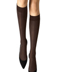 Wolford Velvet de Luxe 50 Knee Highs Color: Mocca Size: S at Petticoat Lane  Greenwich, CT