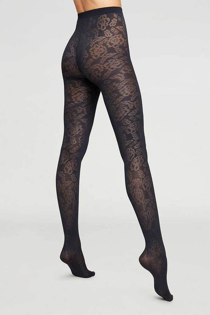 Wolford Laura Tights Color: Midnight Size: S at Petticoat Lane  Greenwich, CT